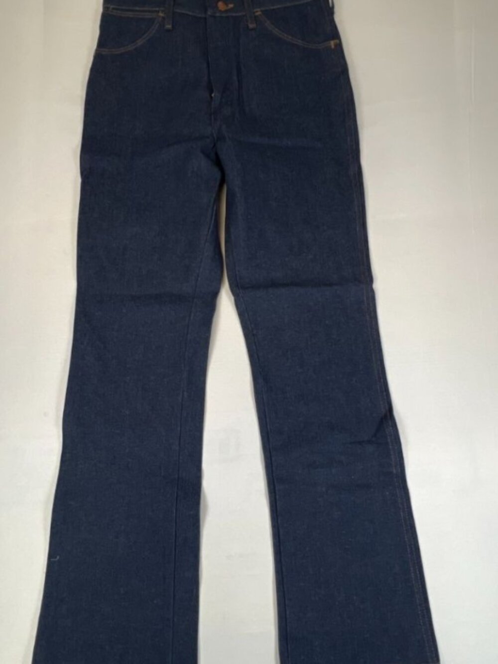 VTG Wrangler 945NAV Mens 34x34 Dark Wash Straight Leg Jeans Made In USA Denim